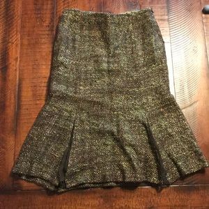 ZARA Tweed Green Dress Skirt Sz 4